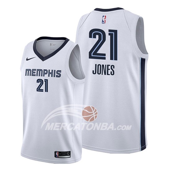 Maglia Memphis Grizzlies Tyus Jones Association Bianco